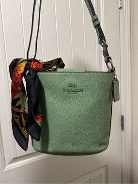 COACH Pebbled Leather Bucket Bag